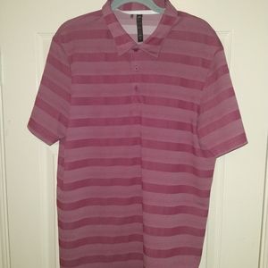 Adidas Striped Short Sleeve Polo Shirt Men's sz Large.